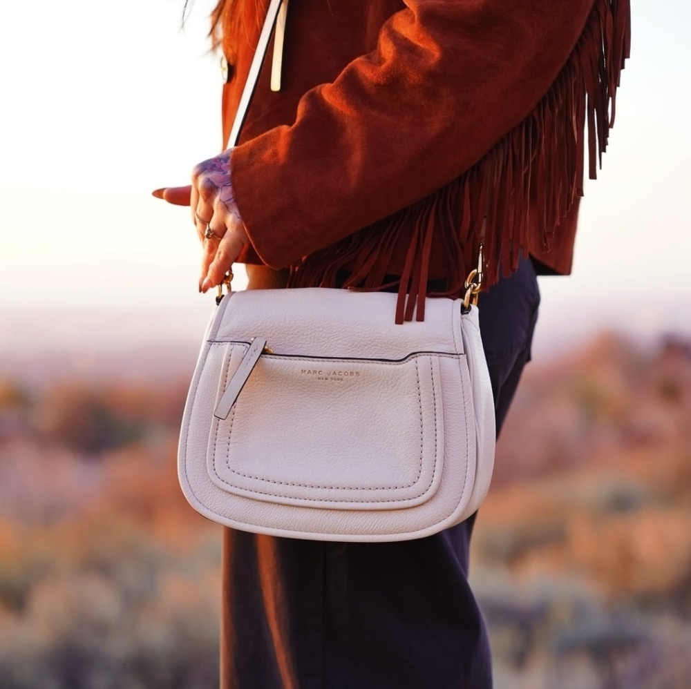 SOLD Marc Jacobs Cream Bag with Gold Accents
